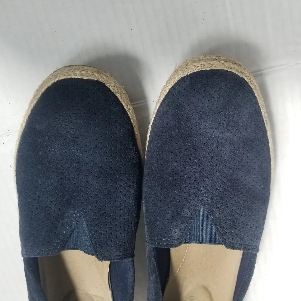 CLARKS COLLECTIONS WOMEN'S NAVY ESPADRILLES SIZE 8.5